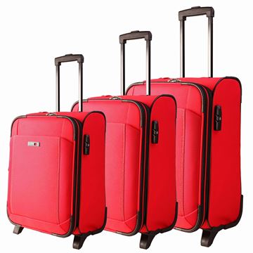 תמונה של סט מזוודות לייזר 2 גלגלים, אדום 35001-723-30